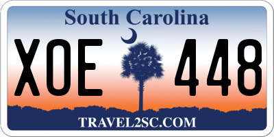 SC license plate XOE448