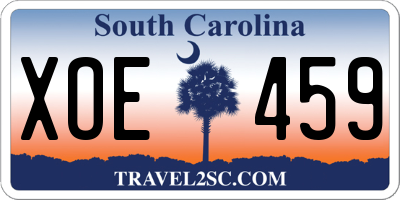 SC license plate XOE459