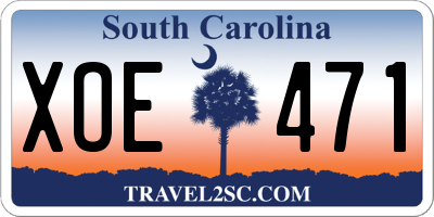 SC license plate XOE471