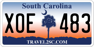SC license plate XOE483