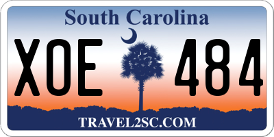 SC license plate XOE484
