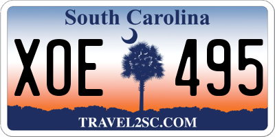 SC license plate XOE495