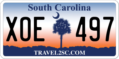 SC license plate XOE497