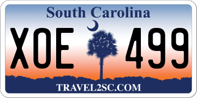 SC license plate XOE499
