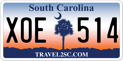 SC license plate XOE514