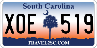 SC license plate XOE519