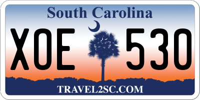 SC license plate XOE530