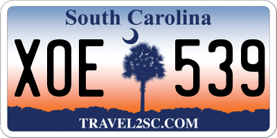 SC license plate XOE539