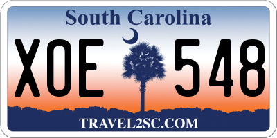 SC license plate XOE548