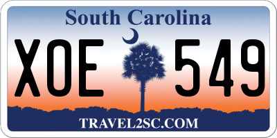 SC license plate XOE549