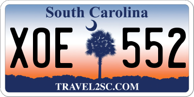 SC license plate XOE552