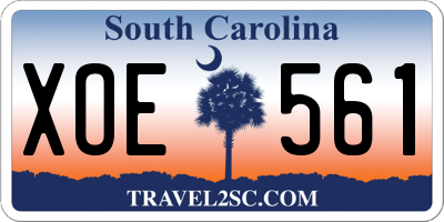 SC license plate XOE561