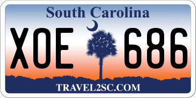 SC license plate XOE686