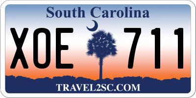 SC license plate XOE711
