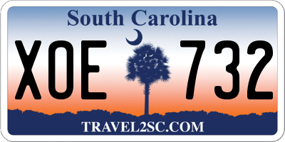 SC license plate XOE732