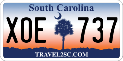 SC license plate XOE737