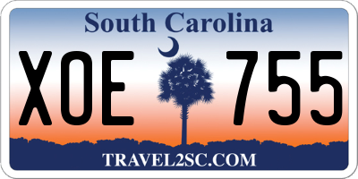 SC license plate XOE755
