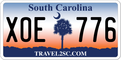 SC license plate XOE776