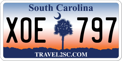 SC license plate XOE797