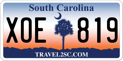 SC license plate XOE819
