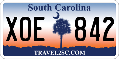 SC license plate XOE842