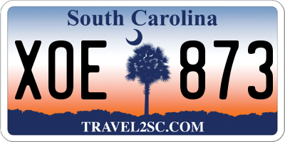 SC license plate XOE873