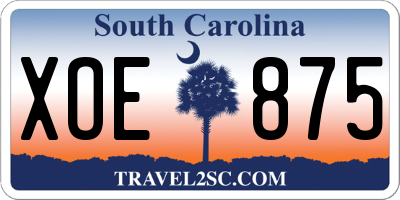 SC license plate XOE875