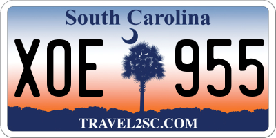 SC license plate XOE955