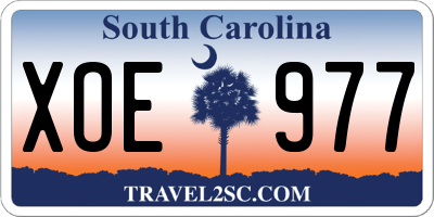 SC license plate XOE977