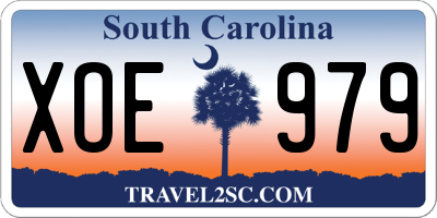 SC license plate XOE979