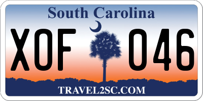 SC license plate XOF046
