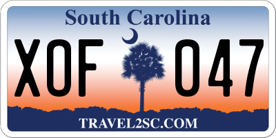 SC license plate XOF047