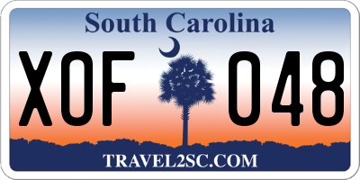 SC license plate XOF048