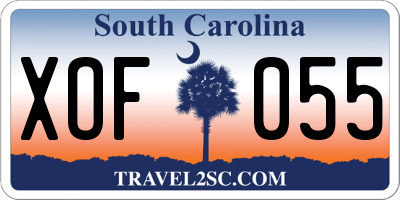 SC license plate XOF055