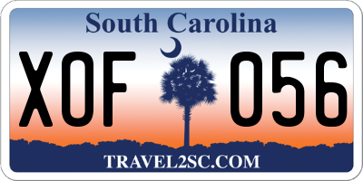 SC license plate XOF056