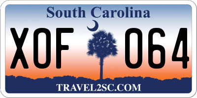 SC license plate XOF064