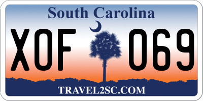 SC license plate XOF069