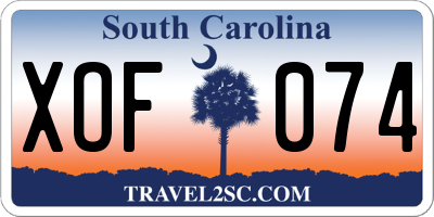 SC license plate XOF074