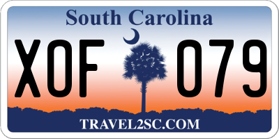 SC license plate XOF079
