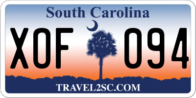 SC license plate XOF094