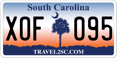 SC license plate XOF095