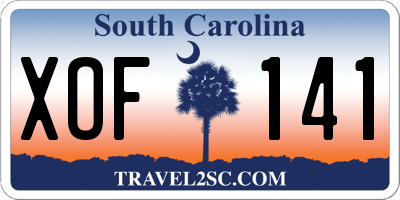 SC license plate XOF141