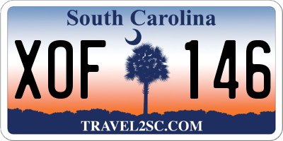 SC license plate XOF146