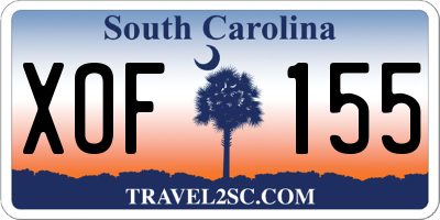 SC license plate XOF155