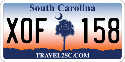 SC license plate XOF158