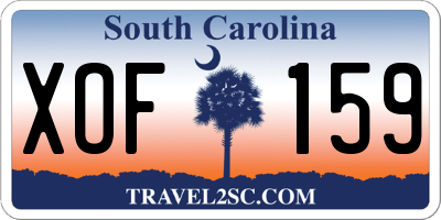 SC license plate XOF159