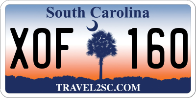 SC license plate XOF160