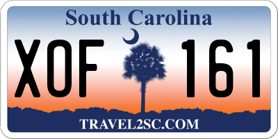 SC license plate XOF161