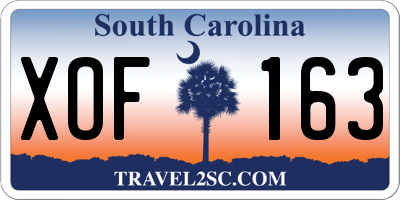 SC license plate XOF163