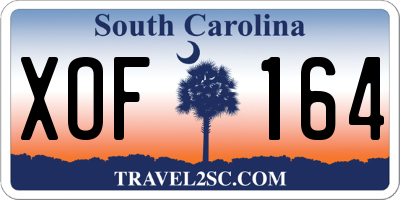 SC license plate XOF164